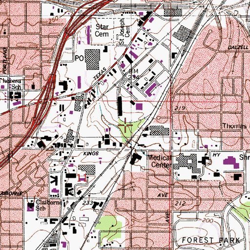 Topographic Map of Werner Park, LA