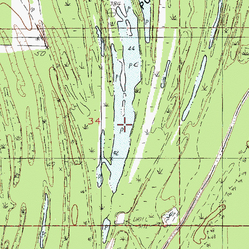 Topographic Map of Lac Volee, LA