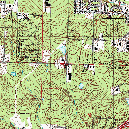 Topographic Map of Trinity Church, AR