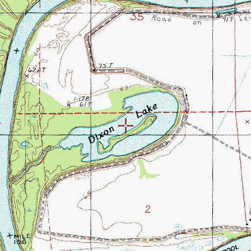 Topographic Map of Dixon Lake, LA