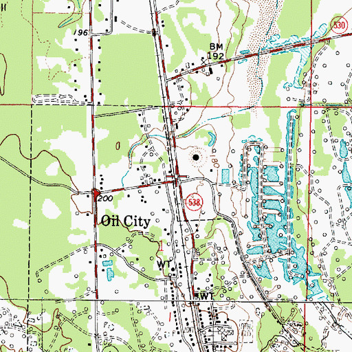 Topographic Map of Caddo, LA