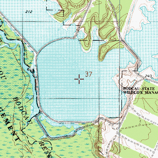 Topographic Map of Paper Mill Pond, LA