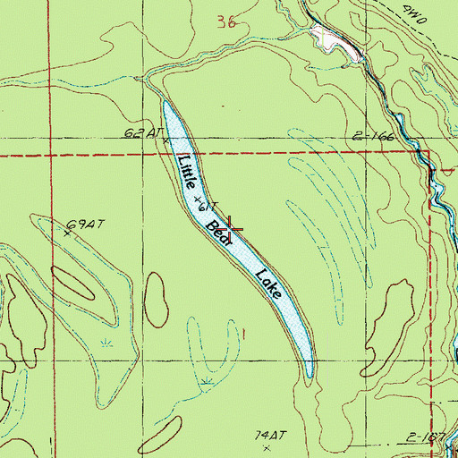 Topographic Map of Little Bear Lake, LA