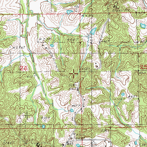 Topographic Map of Trovillon Cemetery, AR