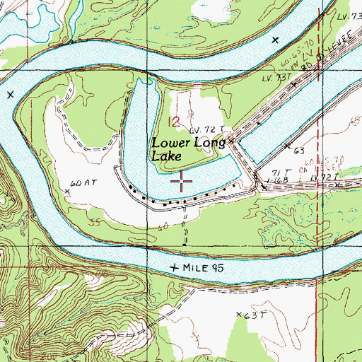 Topographic Map of Lower Long Lake, LA