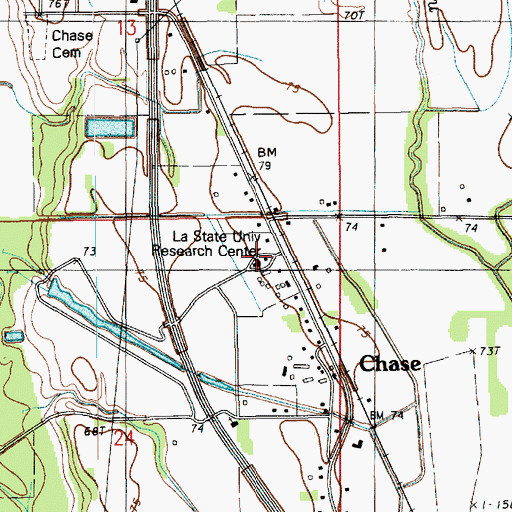 Topographic Map of Louisiana State University Research Center, LA
