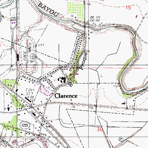Topographic Map of Bayou Piroque, LA