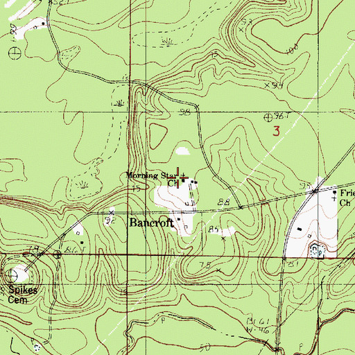 Topographic Map of Morning Star Church of God in Christ, LA
