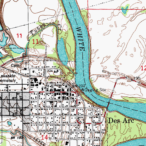 Topographic Map of Tubbs Creek, AR