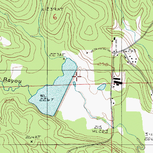 Topographic Map of Bayou Dupont Number Two Dam, LA