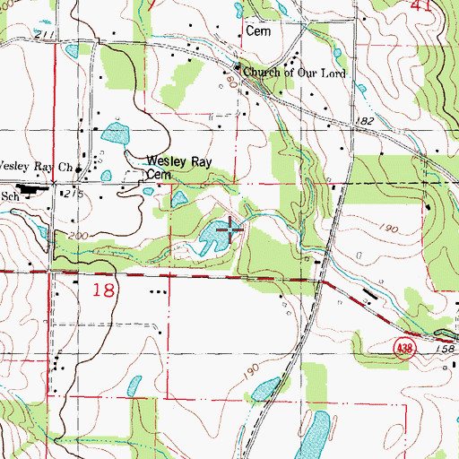 Topographic Map of Pleasant Valley Number Four Dam, LA