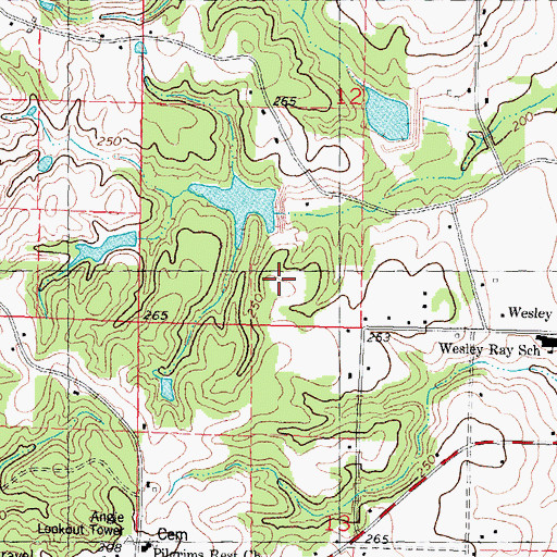 Topographic Map of Pleasant Valley Number Three Dam, LA