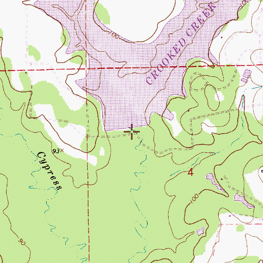 Topographic Map of Upper Bayou Nezpique Number Three Dam, LA
