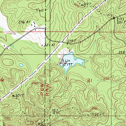 Topographic Map of Bayou Dupont Number 17 Dam, LA