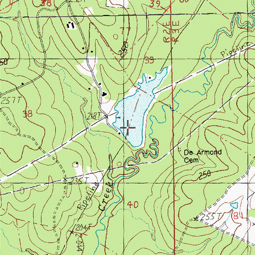 Topographic Map of Avondale Boy Scout Lake Dam, LA