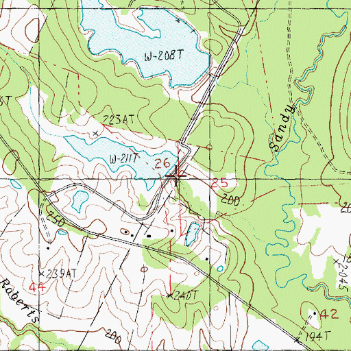 Topographic Map of McGee Lake Dam, LA