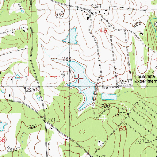 Topographic Map of Idlewild Lake, LA