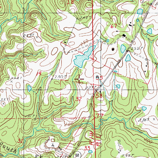 Topographic Map of Westerfield Lake Dam, LA