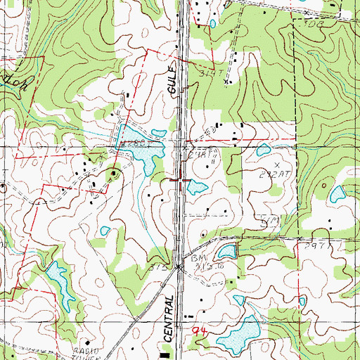 Topographic Map of Hollywood Lake Dam, LA