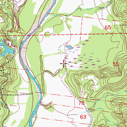Topographic Map of Butler Lake Dam, LA