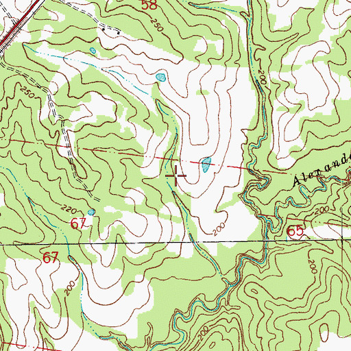 Topographic Map of Sinclair Lake Dam, LA