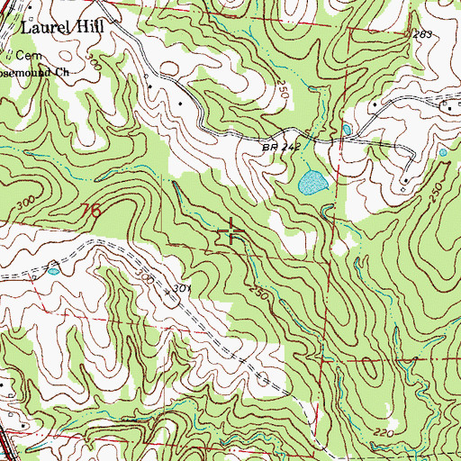 Topographic Map of Lemon Lake Dam, LA