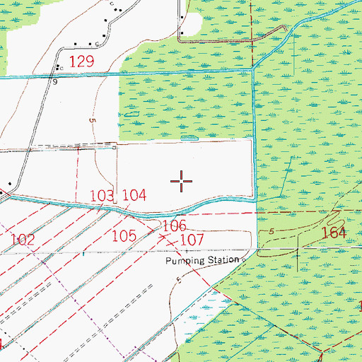 Topographic Map of Cedar Grove Plantation Pond Dam, LA