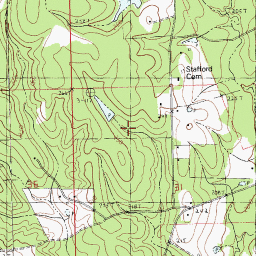 Topographic Map of Erwins Pond Dam, LA