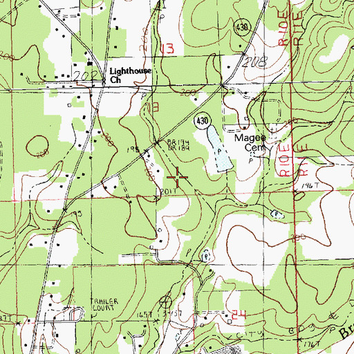 Topographic Map of Smith Pond Number Two Dam, LA