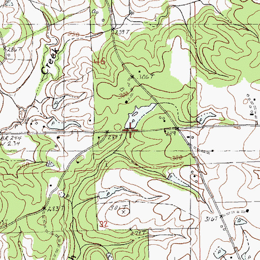 Topographic Map of Louisiana Noname 117 Dam, LA