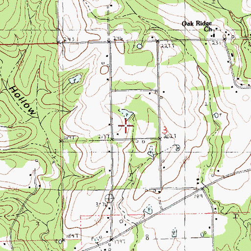 Topographic Map of Evans Pond Dam, LA