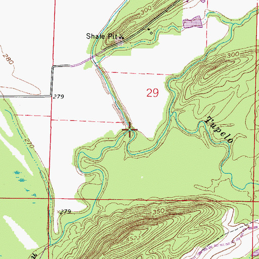 Topographic Map of Tucker Creek, AR