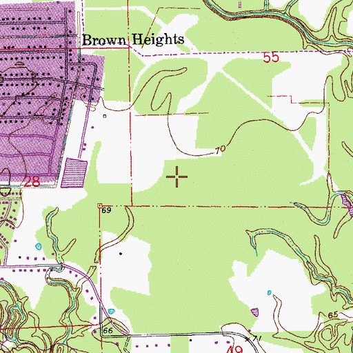 Topographic Map of Brown Heights Pond, LA