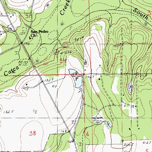Topographic Map of Greens Pond, LA