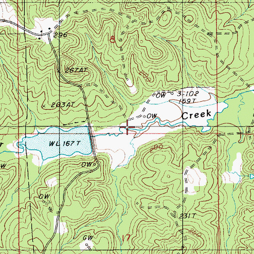Topographic Map of King Lake Dam, LA