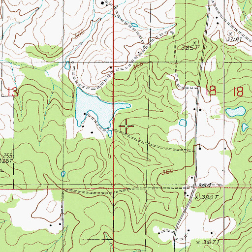 Topographic Map of Claiborne Mercantile Dam, LA