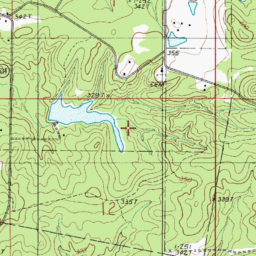 Topographic Map of Hollenshead Dam, LA