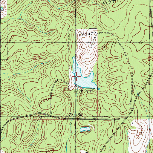 Topographic Map of Ouchley Pond Dam, LA