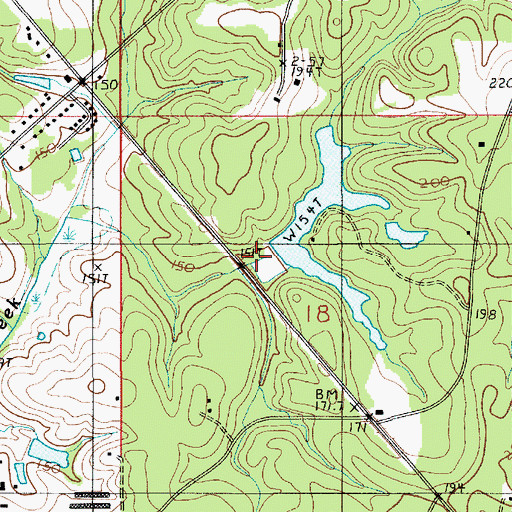 Topographic Map of Terral Dam, LA