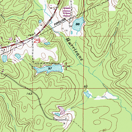 Topographic Map of Lejeune Pond Dam, LA