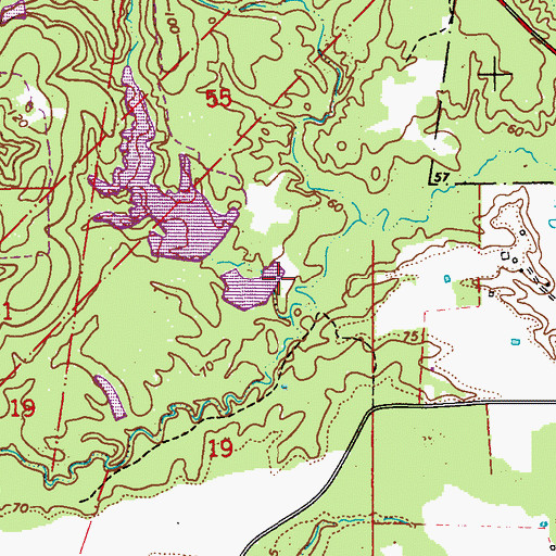 Topographic Map of Aswell Lake, LA