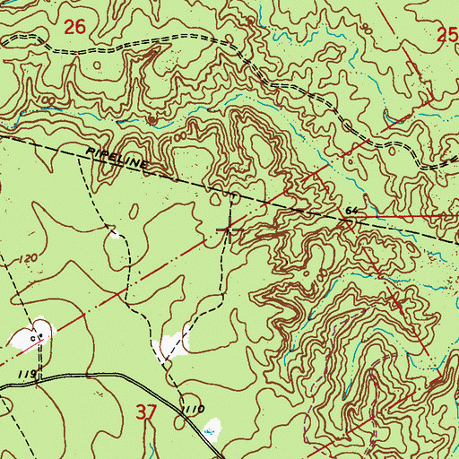 Topographic Map of Harveys Lake, LA