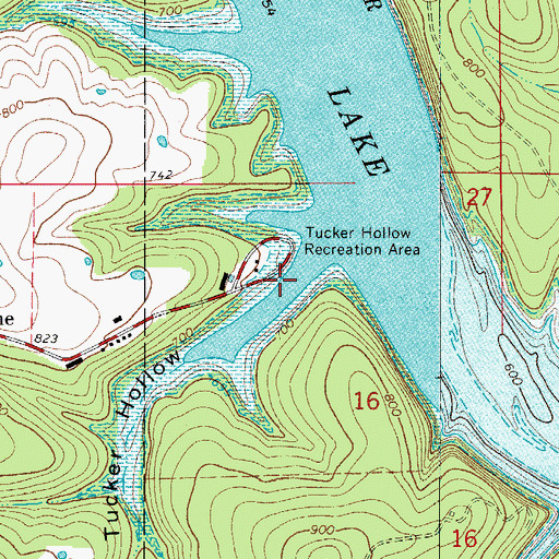 Topographic Map of Tucker Hollow, AR