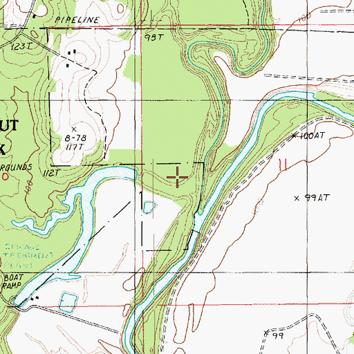 Topographic Map of Chemin A Haut Lake Dam, LA