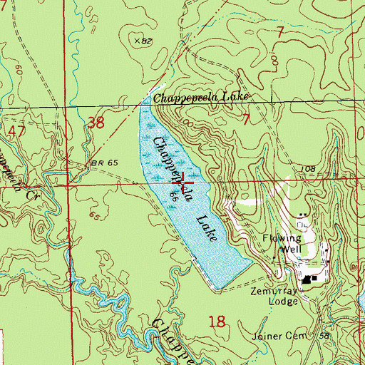 Topographic Map of Chappepeela Lake Dam, LA