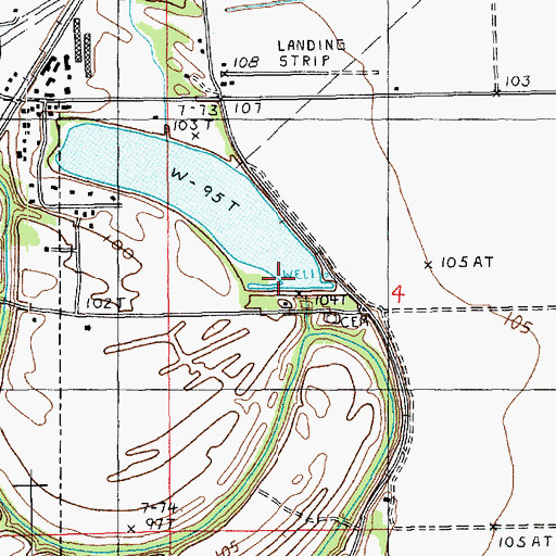 Topographic Map of Shackleford Lake Dam, LA