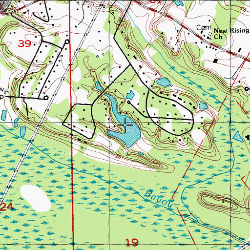 Topographic Map of Highland Lakes, LA