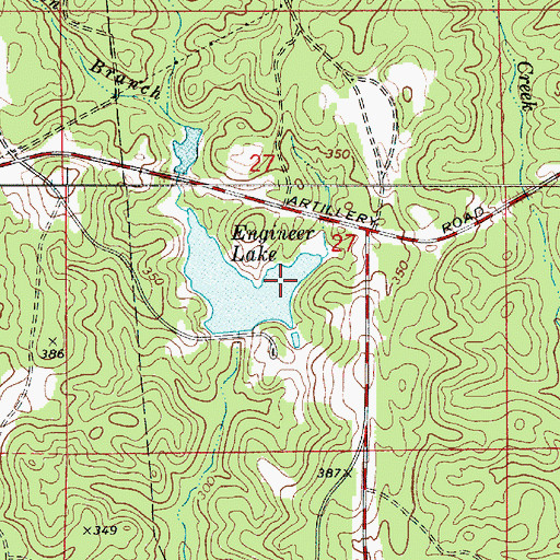 Topographic Map of Engineer Lake Dam, LA