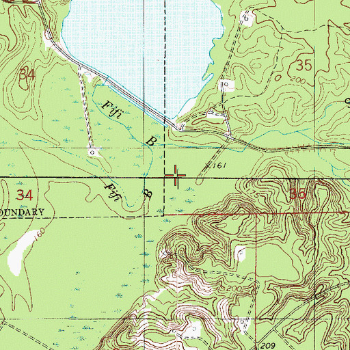 Topographic Map of Flag Lake Dam, LA