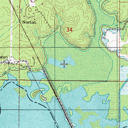 Topographic Map of Wallace Lake, LA